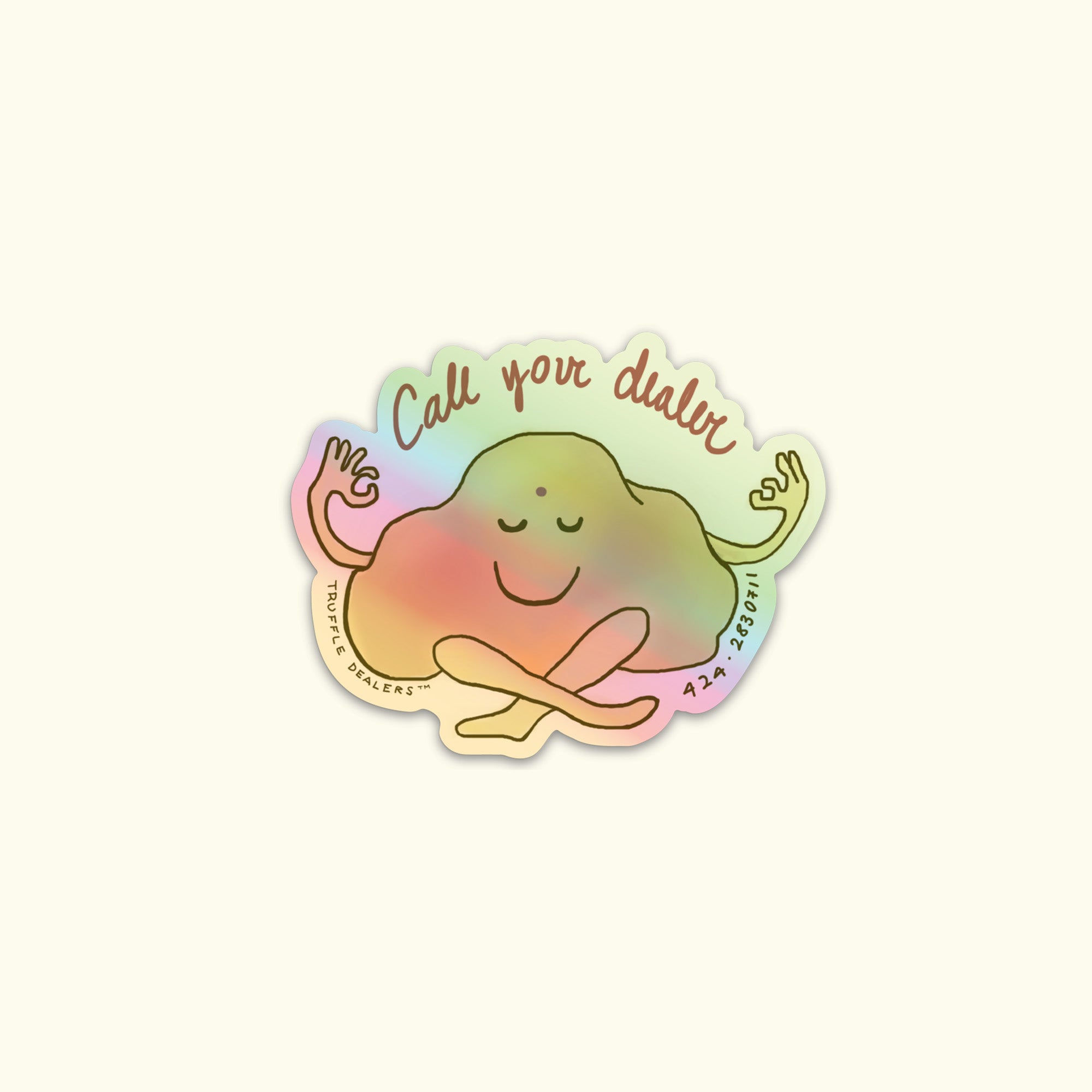 Truffle-Yogi holographic sticker